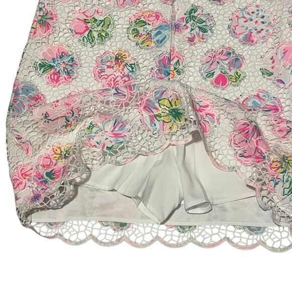 Lilly Pulitzer Womens Vivia Romper Paradise Found Print Flower Lace Size 12 NWT - Picture 3 of 5